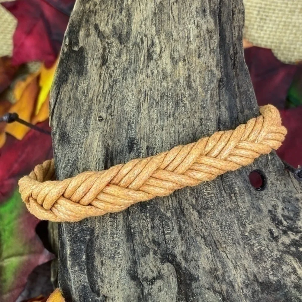 Mens Bracelets Bundle 4 Piece Adjustable Size Leather and Hemp Bracelets
